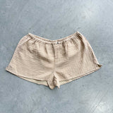 Saskia Shorts - Almond Stripe