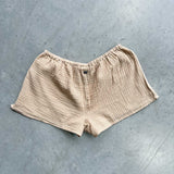 Saskia Shorts - Almond Stripe