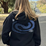Nostalgia Hoodie - Racer Swirl - Washed Black