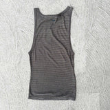 Lounge Singlet - Carob Stripe