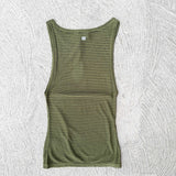 Lounge Singlet - Green Stripe