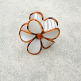 Flower Clip - Cream/Tortoise Shell