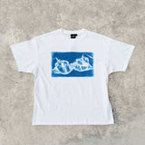 Throwback Tee - Cyanotype Bra - Off White