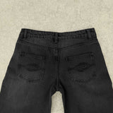 Straight Leg Jeans  - Black