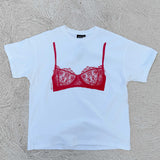 Throwback Tee - Laced up Red - Off White