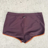 Sporty Swim Shorty - Maroon/Orange