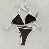 Contrast Bikini - Brown/Cream
