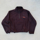 Henley Qtr Zip - Brown