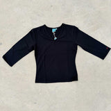 Refine Chopped LS Top - Black