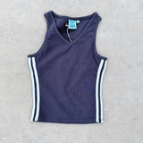 Sporty V Neck Tank - Phantom