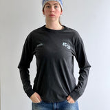 Chloe LS Tee - Cosmic Dolphin - Washed Black