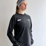 Chloe LS Tee - Racer Swirl - Washed Black
