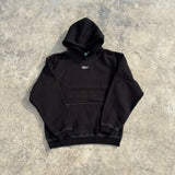 Contrast Stitch Hood - Black