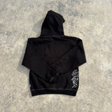 Contrast Stitch Hood - Black