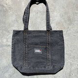 Denim Shopper Tote Bag - Nightmare Black
