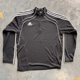BLACK ADIDAS QTR ZIP LARGE