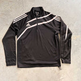 BLACK ADIDAS QTR ZIP CREW LARGE