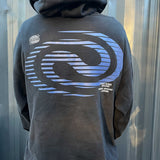 Nostalgia Hoodie - Racer Swirl - Washed Black