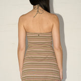Katty Halter Mini Dress - Sunny Stripe