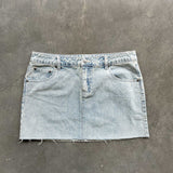 Low Rise Denim Skirt - Dusty Wash