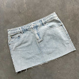 Low Rise Denim Skirt - Dusty Wash