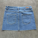 Low Rise Denim Skirt - Quincy Blue