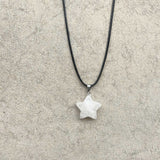 Stone Star Pendant Necklace - Clear Quartz