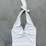 Sandy Halter Top - White