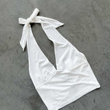 Sandy Halter Top - White