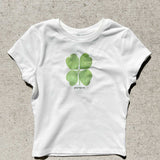 Sophia Tee - Four Leaf Clover - Off White