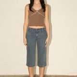 Salty Jeans 3/4 - Streaky Indigo