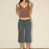 Salty Jeans 3/4 - Streaky Indigo