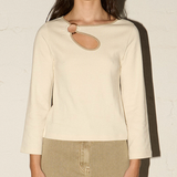 Petal Top LS - Dove/Dune