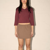 Shelly Mini Skirt - Mocha Mushroom
