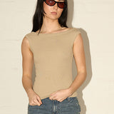 Slouch Singlet - Button Mushroom