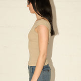 Slouch Singlet - Button Mushroom