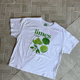 Thrift Tee - Party Lime - White