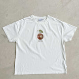 Thrift Tee - Apple pool Ball - White