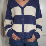 Autumn Cardigan - Navy/Cream