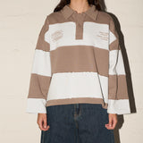 Rugby Jumper - Daydream Blue/Brown