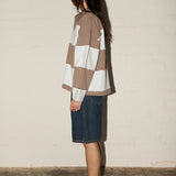 Rugby Jumper - Daydream Blue/Brown