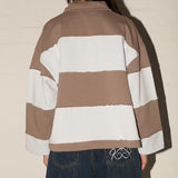 Rugby Jumper - Daydream Blue/Brown