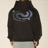 Nostalgia Hoodie - Racer Swirl - Washed Black