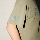 Chopped Maui Tee - Y2K Hibiscus - Euky Green
