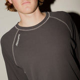 Contrast Raglan Tee - Washed Black