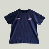 Boyfriend Tee - Racer Swirl - Vintage Navy