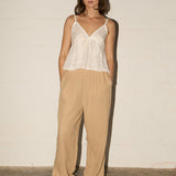 Saskia Pants - Almond Stripe