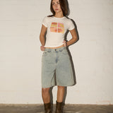 Chloe Jorts  - Light Dirty Denim