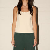 Maddison Singlet - Mini Bow - Chalk