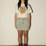 Low Rise Denim Skirt - Dusty Wash